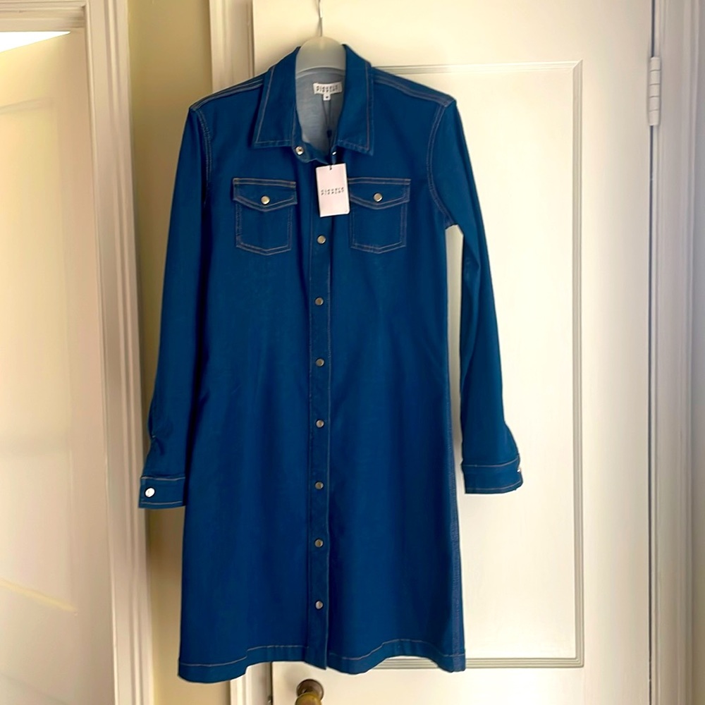 Denim dress. From France. Euro Size 38. Never worn.